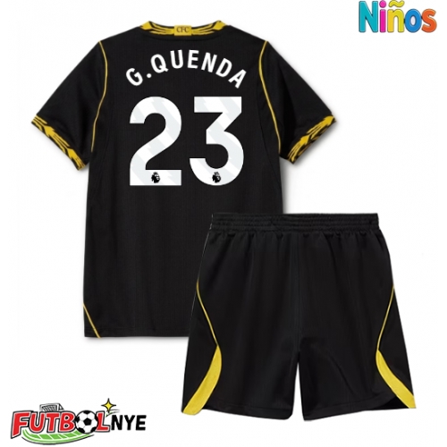 Camiseta Chelsea Geovany Quenda #23 Visitante Equipación para niños 2026-27 manga corta (+ pantalones cortos)